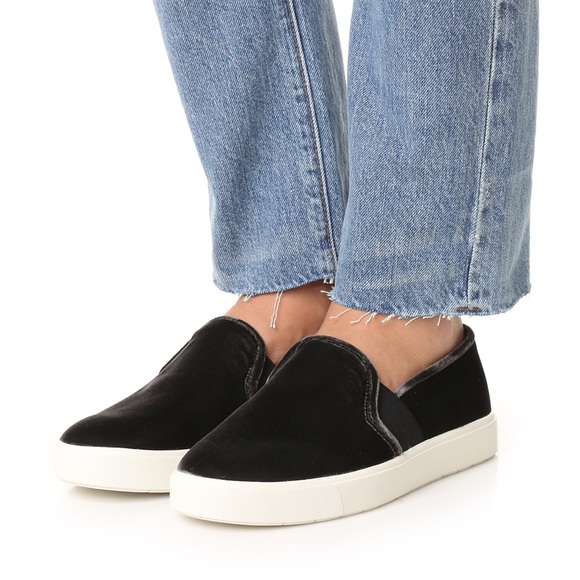 Vince Shoes - Vince Blair Velvet Slip On Sneakers